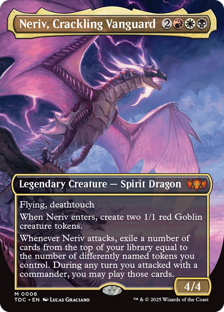 Neriv, Crackling Vanguard (006) (Borderless) Foil - Commander: Tarkir: Dragonstorm