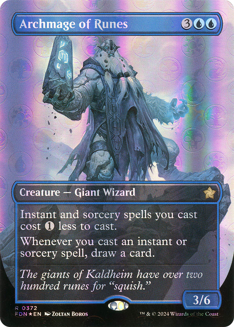 Archmage of Runes(Borderless) Foil (372)