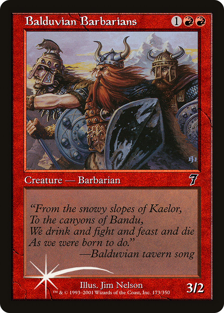 Balduvian Barbarians (173) Foil - Seventh Edition