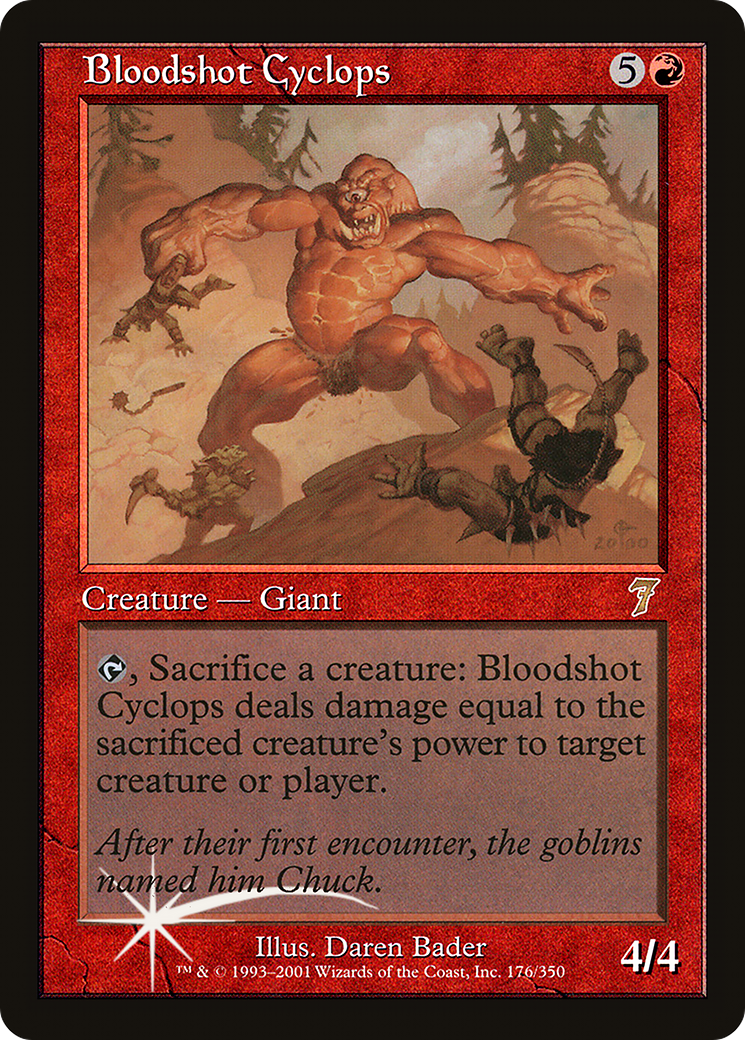 Bloodshot Cyclops (176) Foil - Seventh Edition