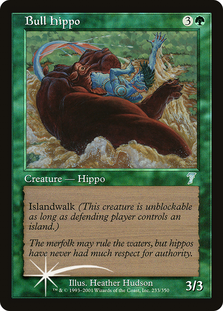 Bull Hippo (233) Foil - Seventh Edition