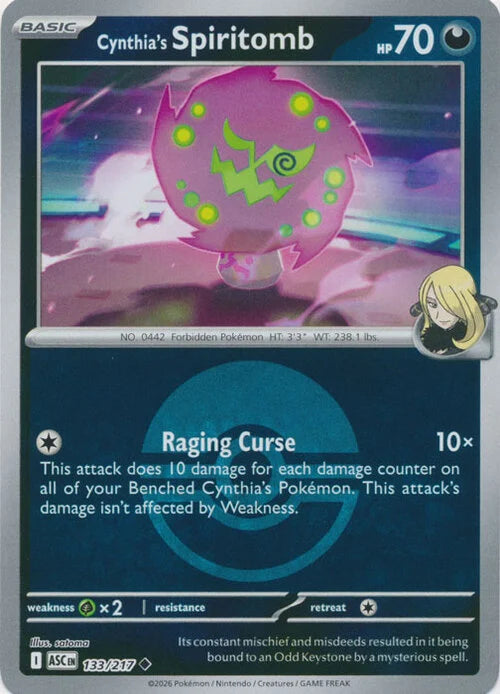 Cynthia's Spiritomb (Poke Ball) (133) Reverse Holofoil - Ascended Heroes