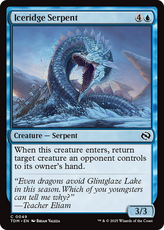 Iceridge Serpent (049) Foil - Tarkir: Dragonstorm