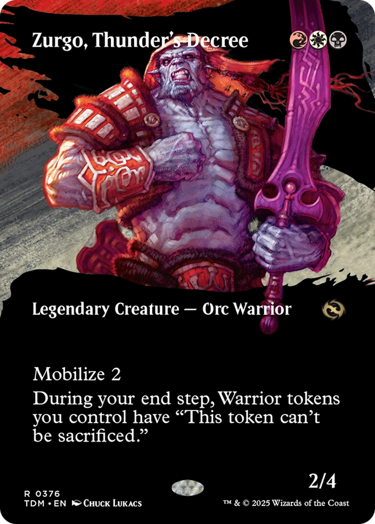 Zurgo, Thunder's Decree (Borderless) (376) - Tarkir: Dragonstorm