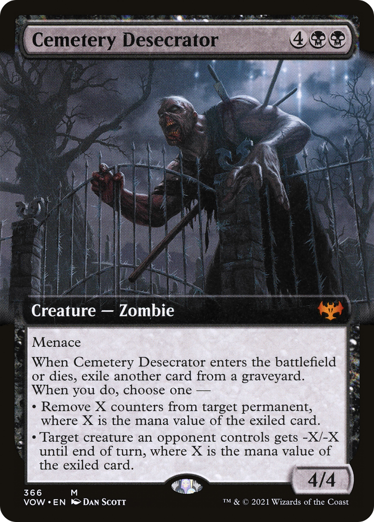 Cemetery Desecrator (Extended Art) (366) Foil - Innistrad: Crimson Vow