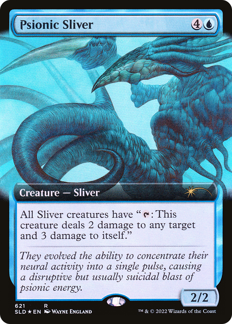 Psionic Sliver (Extended Art) (621) Foil - Secret Lair Drop