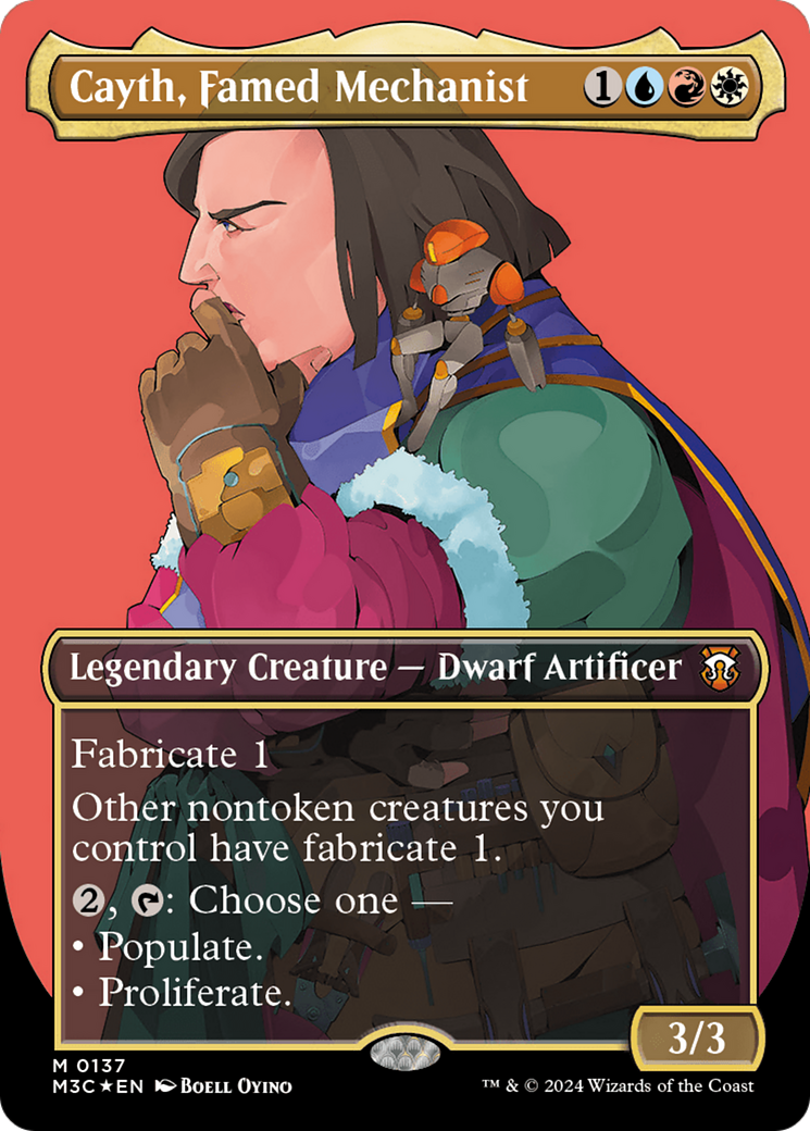 Cayth, Famed Mechanist(Borderless) Foil (137)