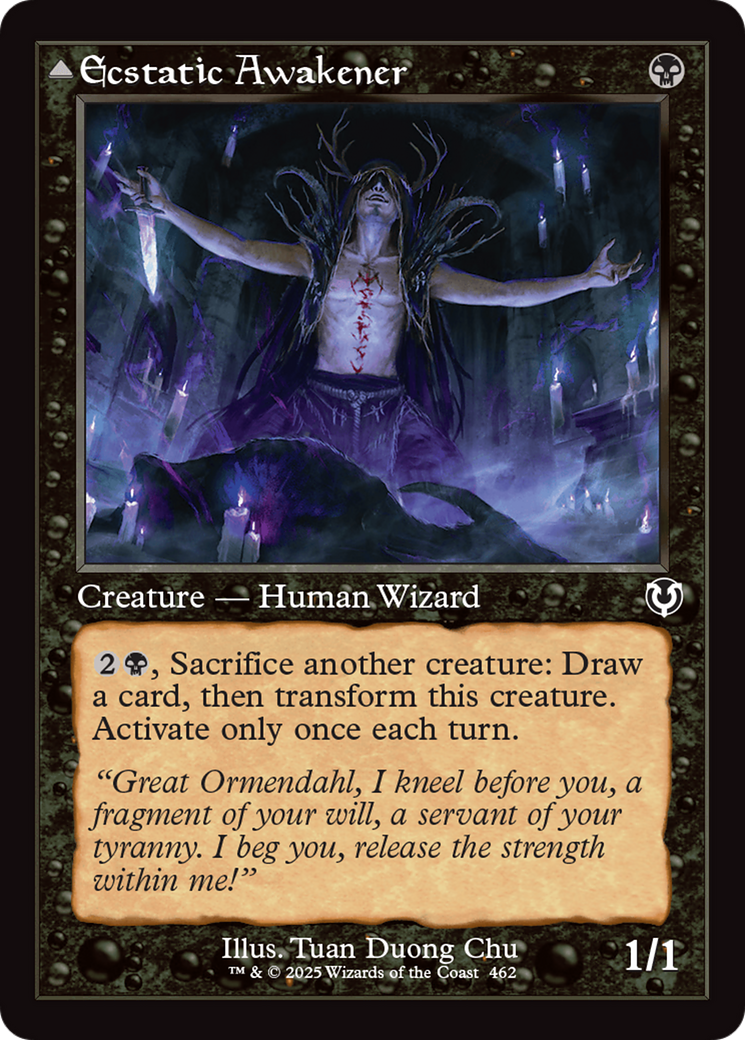 Ecstatic Awakener // Awoken Demon (Retro Frame) Foil (462) - Innistrad Remastered