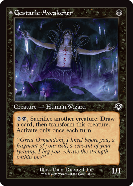 Ecstatic Awakener // Awoken Demon (Retro Frame) Foil (462) - Innistrad Remastered
