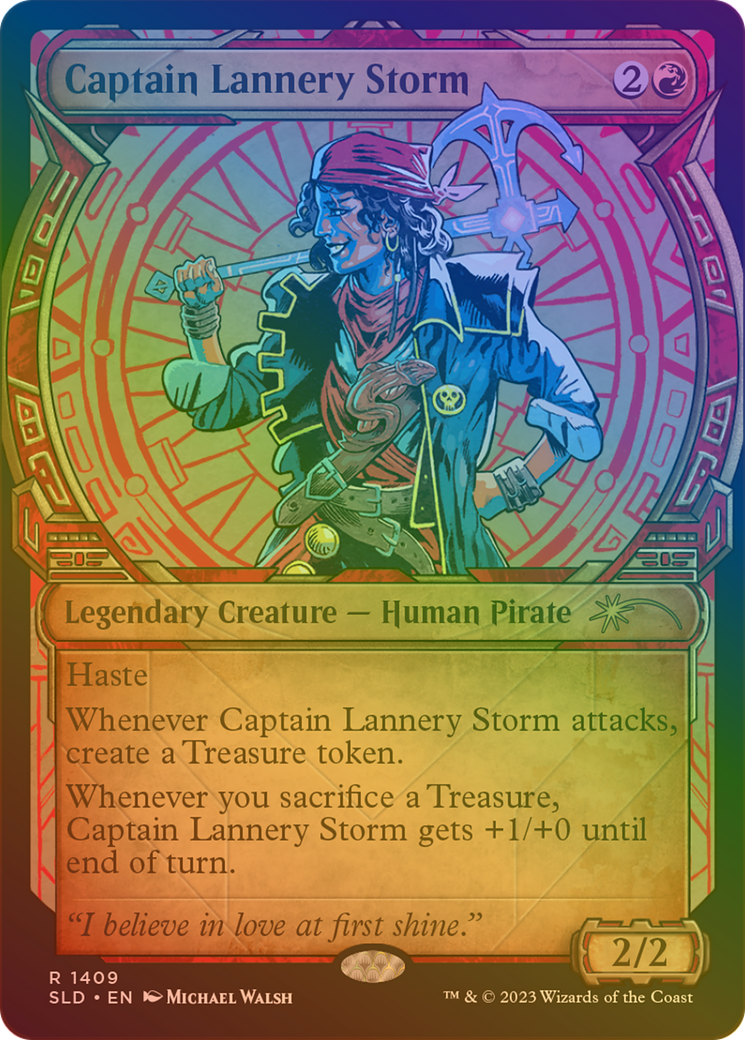 Captain Lannery Storm (Showcase) (1409) Rainbow Foil - Secret Lair Drop