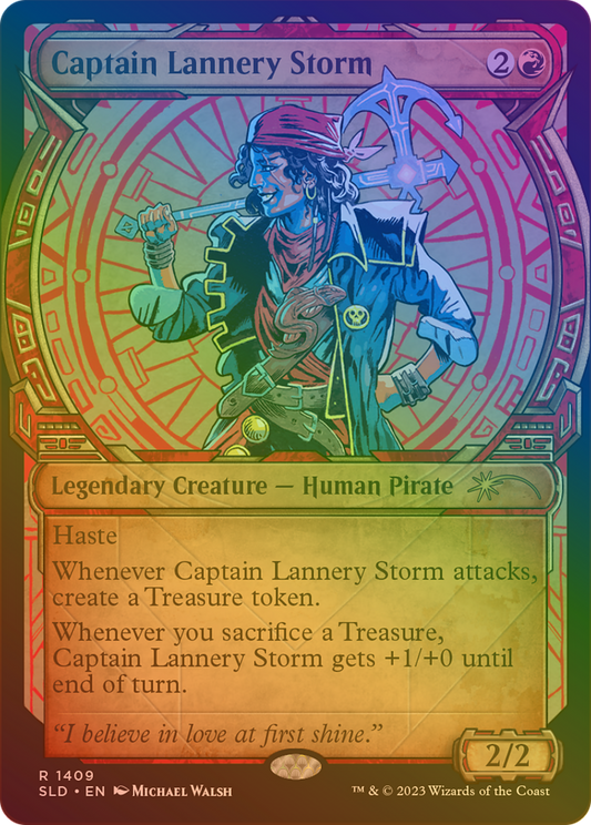 Captain Lannery Storm (Showcase) (1409) Rainbow Foil - Secret Lair Drop