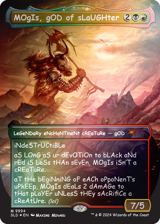 MOgIs, gOD of sLaUGHter (9994) (Rainbow Foil) (9994) Foil - Secret Lair Drop Series