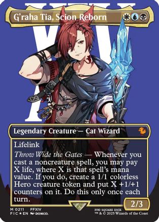 G'raha Tia, Scion Reborn (Borderless) (211) Surge Foil - Commander: FINAL FANTASY