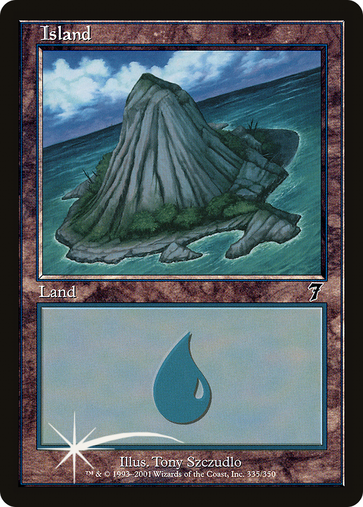 Island (335) Foil - Seventh Edition