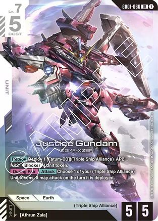 Justice Gundam (GD01-066) Holofoil - Newtype Rising