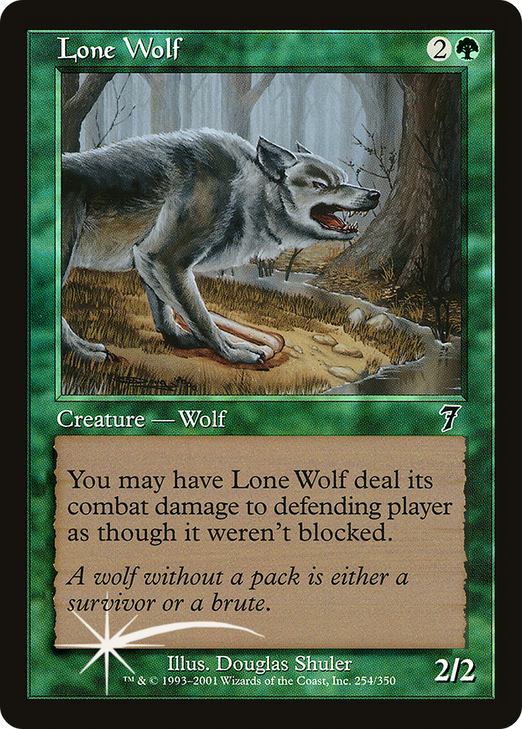 Lone Wolf (254) Foil - Seventh Edition