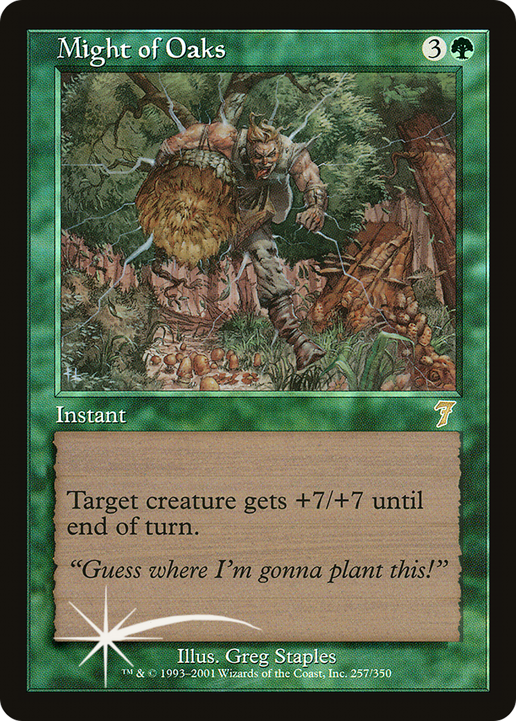 Might of Oaks (257) Foil - Seventh Edition