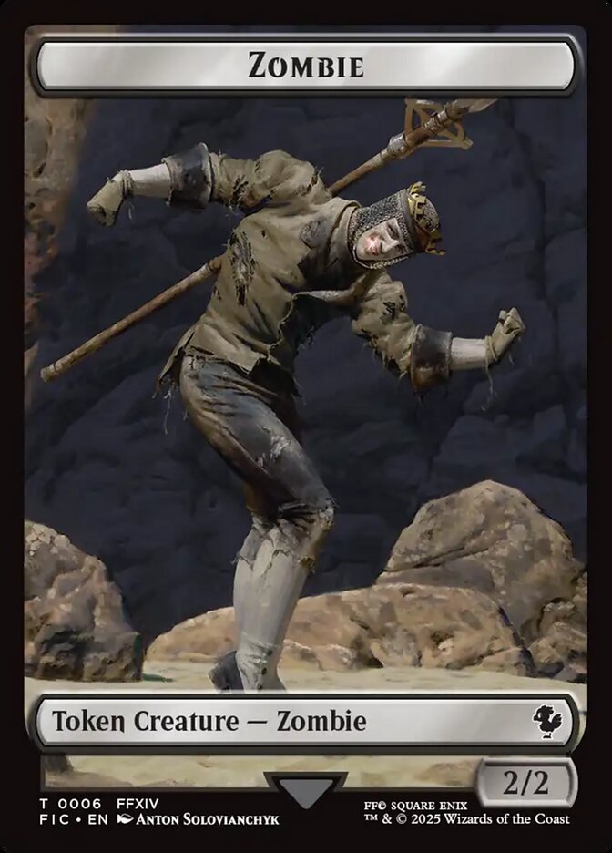 Moogle // Zombie Double-Sided Token (34 // 6) Surge Foil - Commander: FINAL FANTASY