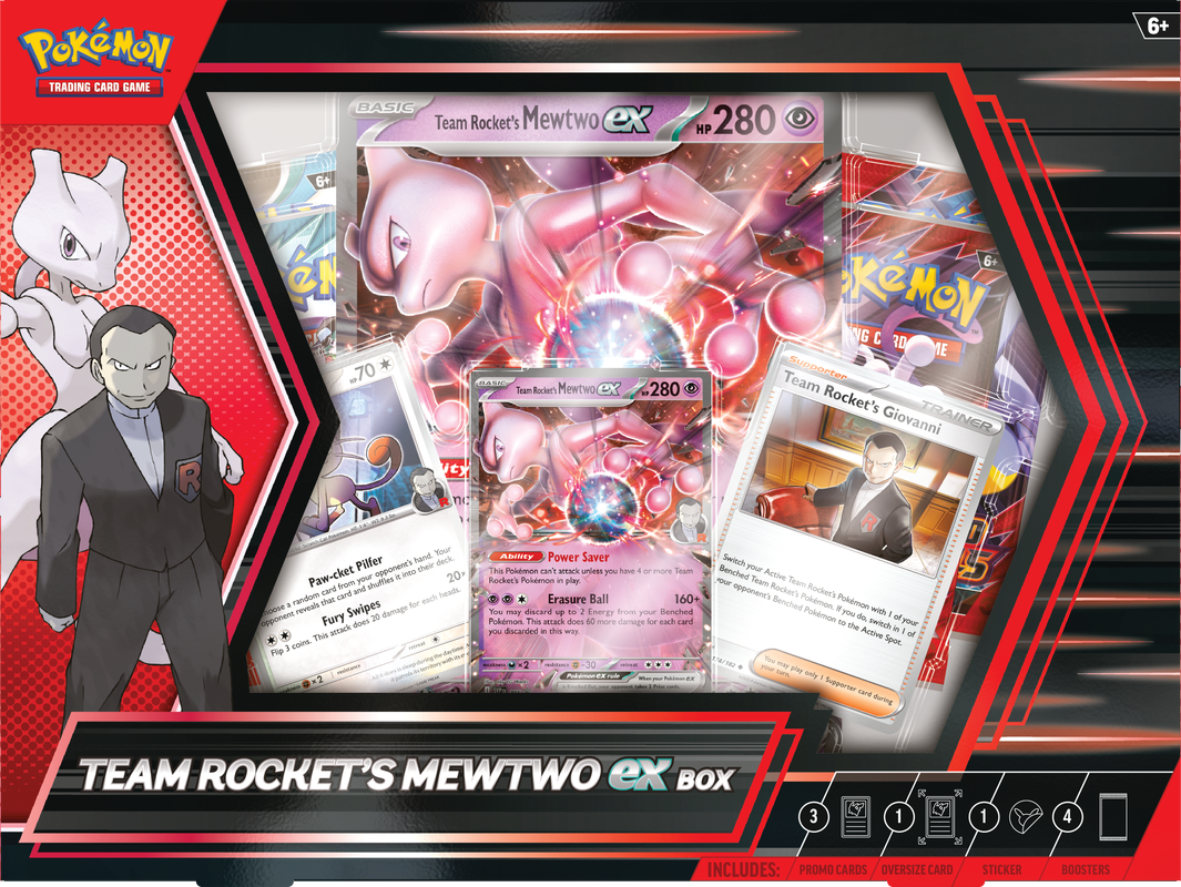 Pokémon TCG: Team Rocket's Mewtwo ex Box