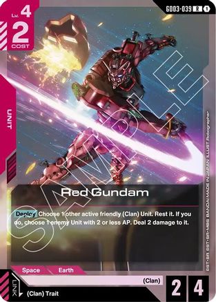Red Gundam (GD03-039) Holofoil - Steel Requiem