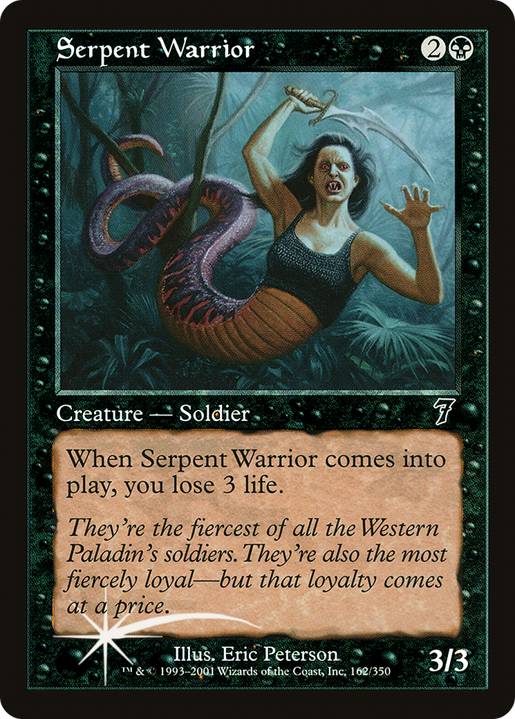 Serpent Warrior (162) Foil - Seventh Edition