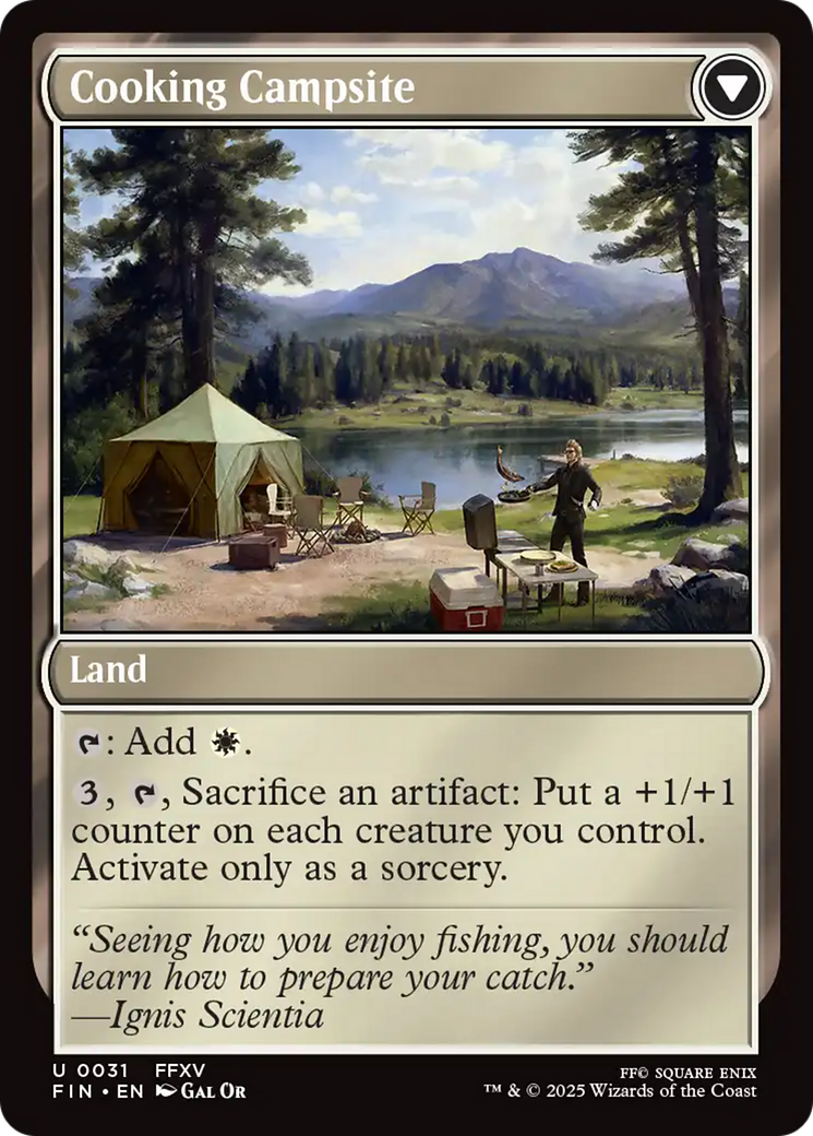 Sidequest: Catch a Fish // Cooking Campsite (031) Foil - FINAL FANTASY