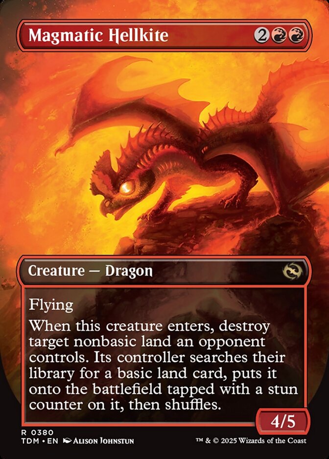 Magmatic Hellkite // Magmatic Hellkite (Borderless) (380) - Tarkir: Dragonstorm