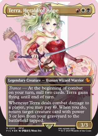 Terra, Herald of Hope (Borderless) (212) Surge Foil - Commander: FINAL FANTASY