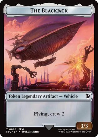 The Blackjack // The Monarch Double-Sided Token (8 // 11) - Commander: FINAL FANTASY