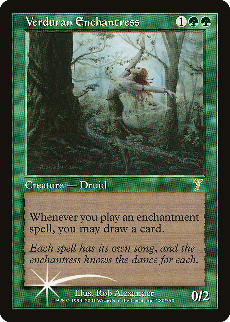 Verduran Enchantress (280) Foil - Seventh Edition