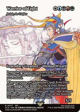 Warrior of Light - Jodah, the Unifier (Showcase) (017) Foil - FINAL FANTASY: Through the Ages