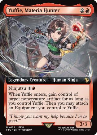 Yuffie, Materia Hunter (Extended Art) (158) Foil - Commander: FINAL FANTASY