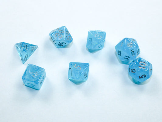 Chessex Luminary Sky/Silver Mini-hedral Dice set