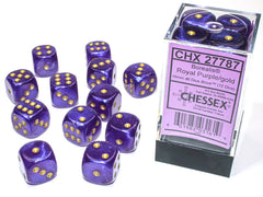 Chessex Luminary Borealis Royal Purple/Gold 12d6 16mm | Silver Goblin