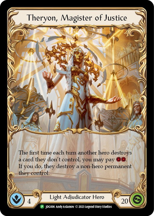 Theryon, Magister of Justice - JDG006 Cold Foil (JDG006) - Flesh and Blood: Promo Cards