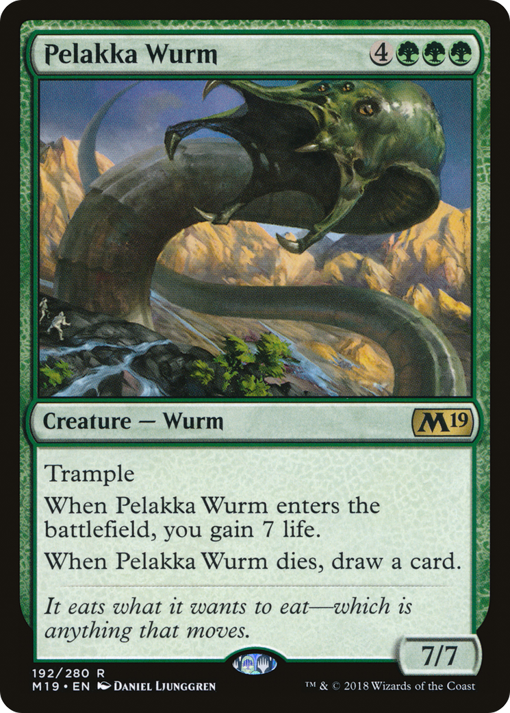 Pelakka Wurm [Core Set 2019] | Silver Goblin