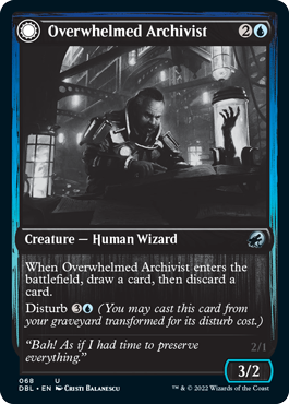 Overwhelmed Archivist // Archive Haunt [Innistrad: Double Feature] | Silver Goblin