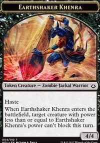 Earthshaker Khenra // Cat Double-Sided Token [Hour of Devastation Tokens] | Silver Goblin