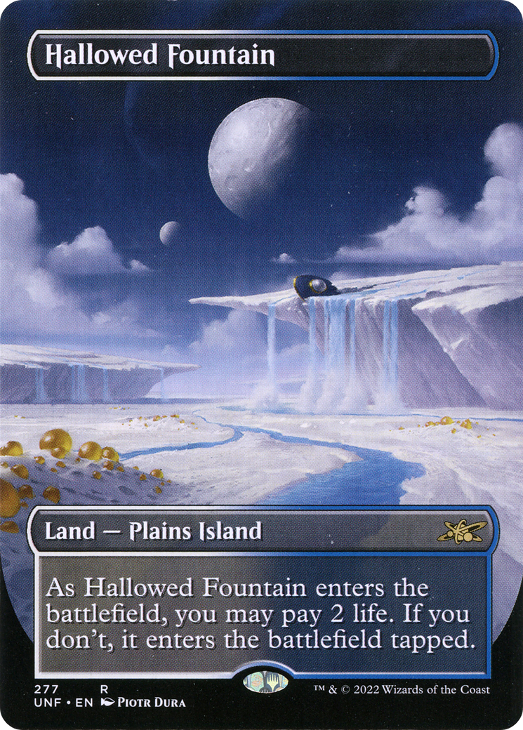 Hallowed Fountain (Borderless) [Unfinity] | Silver Goblin