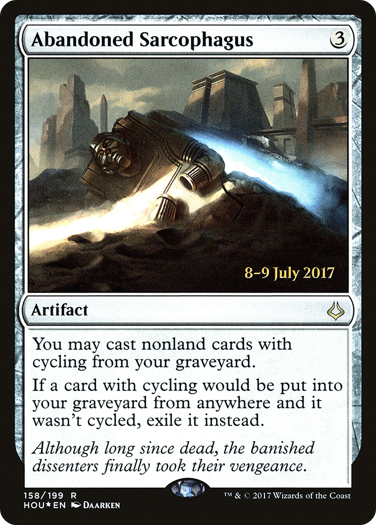 Abandoned Sarcophagus [Hour of Devastation Prerelease Promos] | Silver Goblin