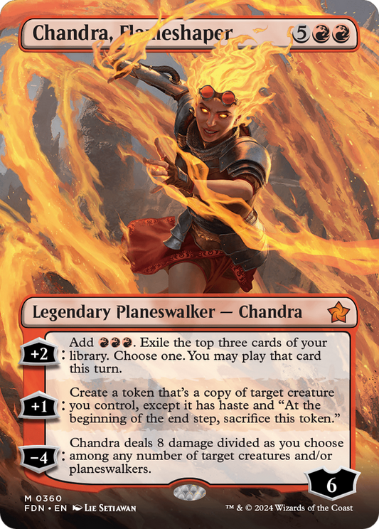 Chandra, Flameshaper (Borderless) [Foundations] Foil