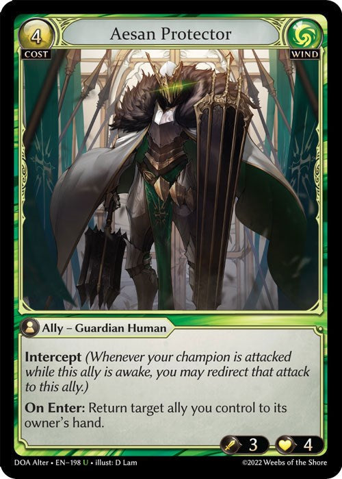 Aesan Protector (198) [Dawn of Ashes: Alter Edition] Foil
