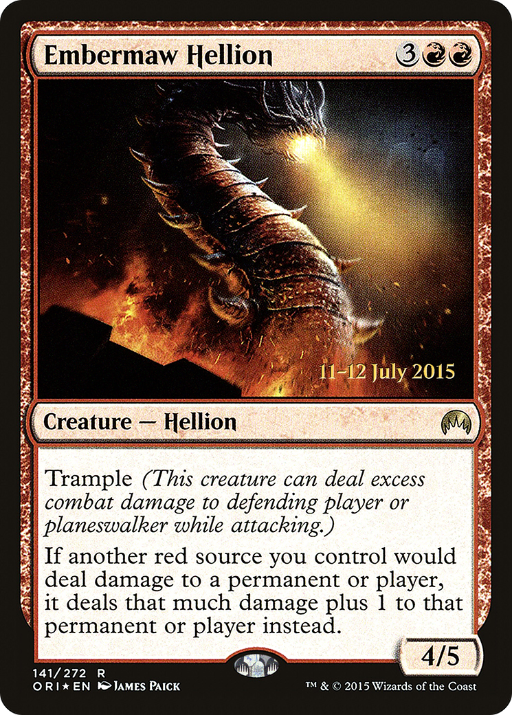 Embermaw Hellion [Magic Origins Prerelease Promos] | Silver Goblin