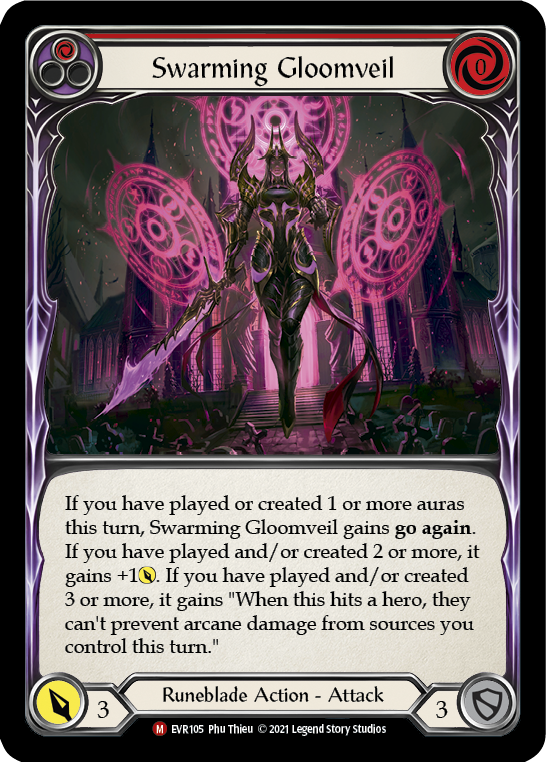 Swarming Gloomveil [EVR105] (Everfest)  1st Edition Rainbow Foil | Silver Goblin