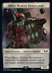 Soldier (002) // Space Marine Devastator Double-Sided Token [Warhammer 40,000 Tokens] | Silver Goblin