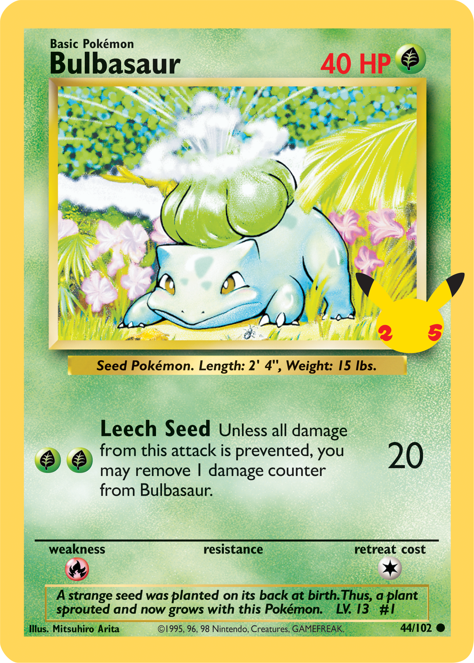 Bulbasaur (44/102) (Jumbo Card) [First Partner Pack] | Silver Goblin