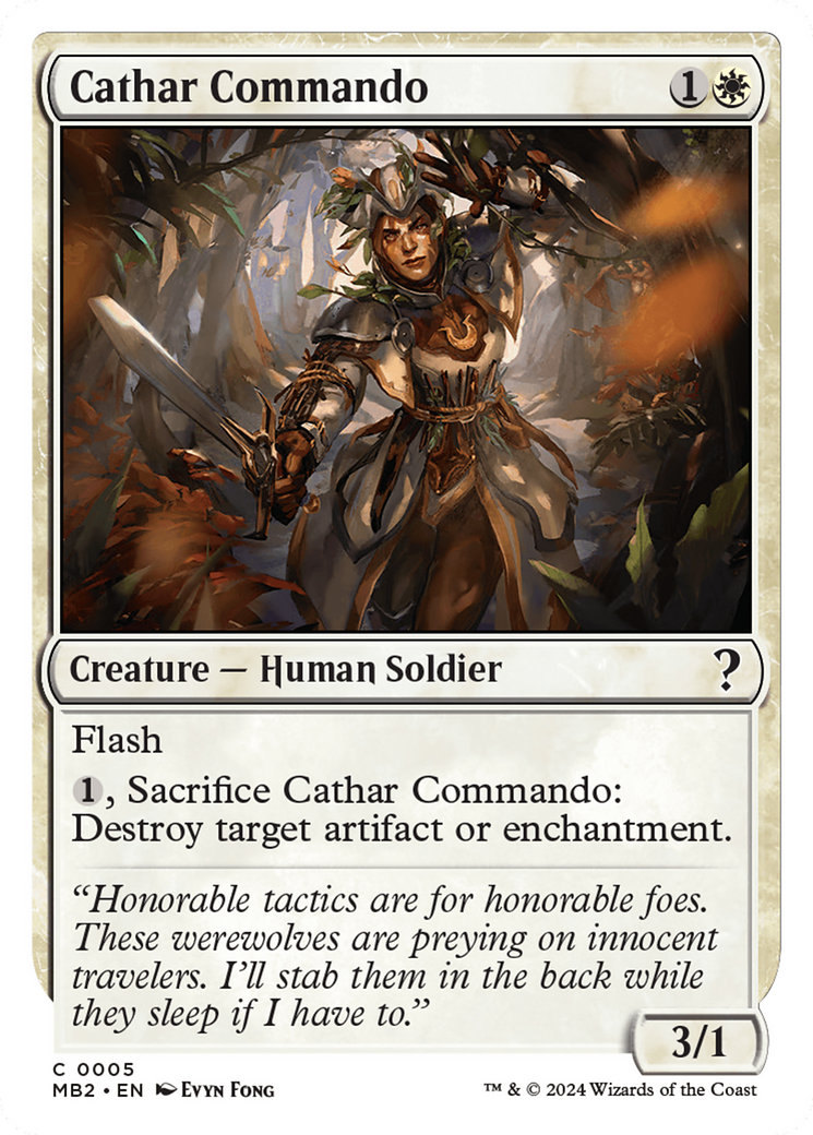 Cathar Commando (White Border) [Mystery Booster 2] | Silver Goblin