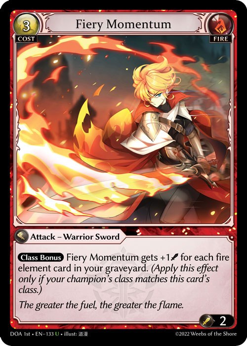 Fiery Momentum (133) [Dawn of Ashes: 1st Edition] Foil