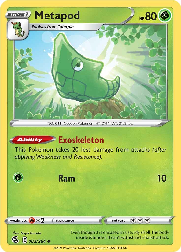 Metapod (002/264) [Sword & Shield: Fusion Strike] | Silver Goblin