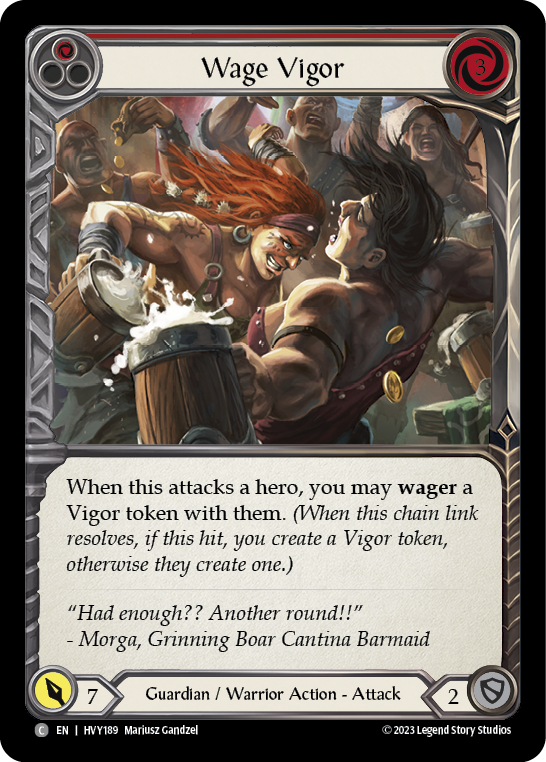 Wage Vigor (Red) Rainbow Foil (HVY189) - Heavy Hitters